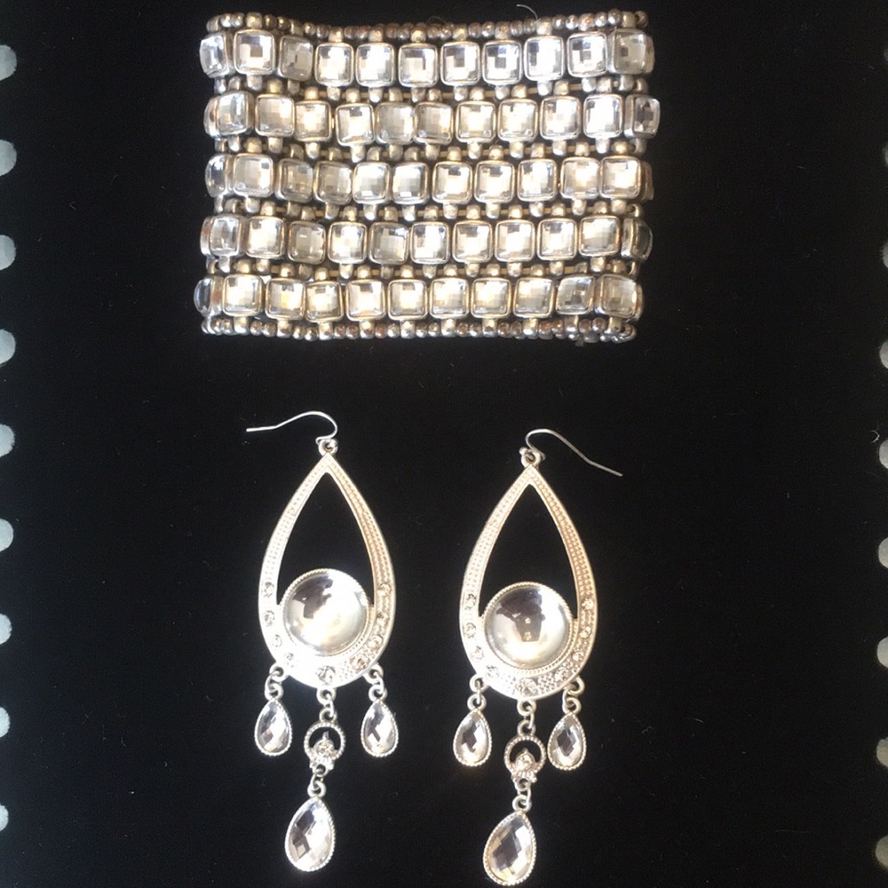 Earrings and matching bracelet